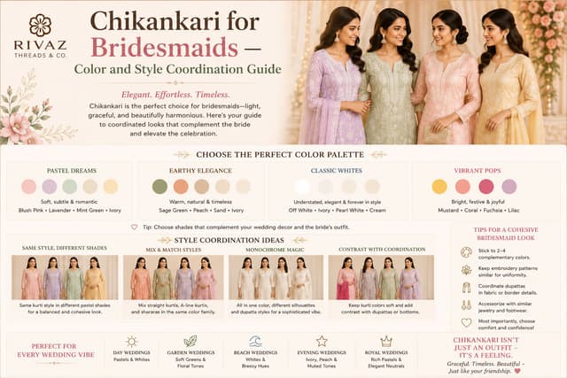 Chikankari for Bridesmaids — Color and Style Coordination Guide
